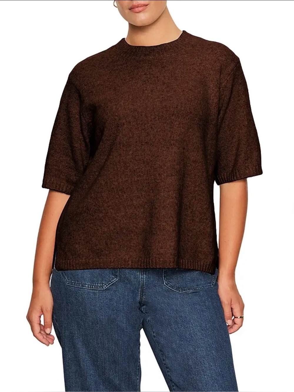 NWOT- SANCTUARY Perfect Sweater Tee, Brown, size 2X